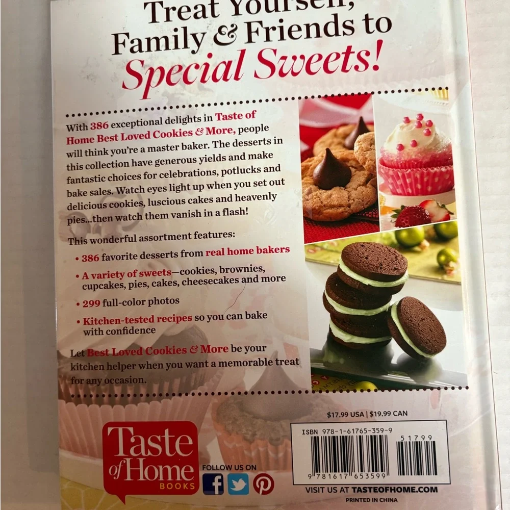 Taste of Home Best-Loved Cookies & More Cookbook